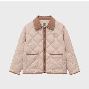 Marithé + François Girbaud children's quilted jacket in light pink